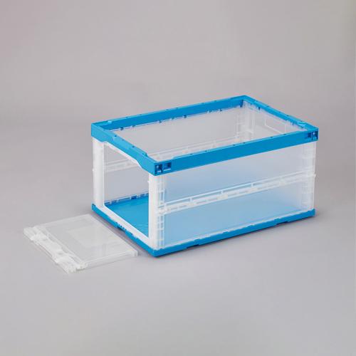 Esco 649x439x327mm/76.5L Folding Container with Window Opening, Blue EA506AA-58