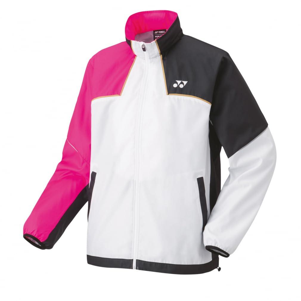 [Yonex] Jacket Lined Wind Warmer Shirt White/Pink (062) L