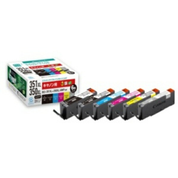 Ecolica Recycled Ink Cartridge 6-Color Pack [Canon: BCI-351XL + 350XL / 6MP Compatible] ECI-C351XL-6P 1 Box