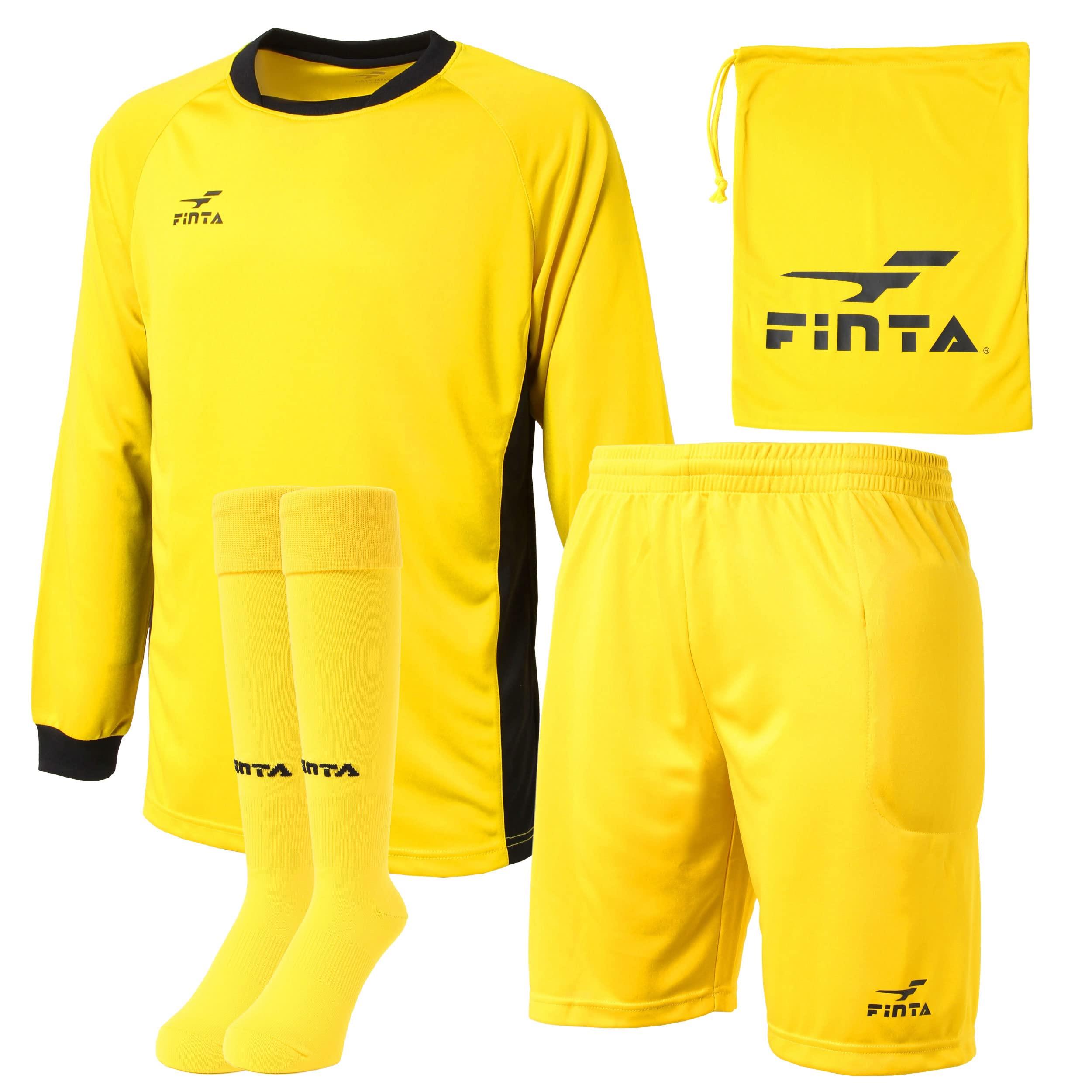 [FINTA] FINTA Soccer Futsal Wear Junior Goalkeeper Wear 3-Piece Set FT5985 (4100) Yellow 160
