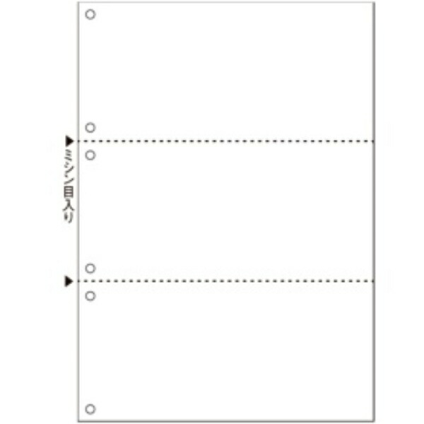 Hisago Printer Forms A4 Blank Paper 3-Panel 6-Hole BPE2005