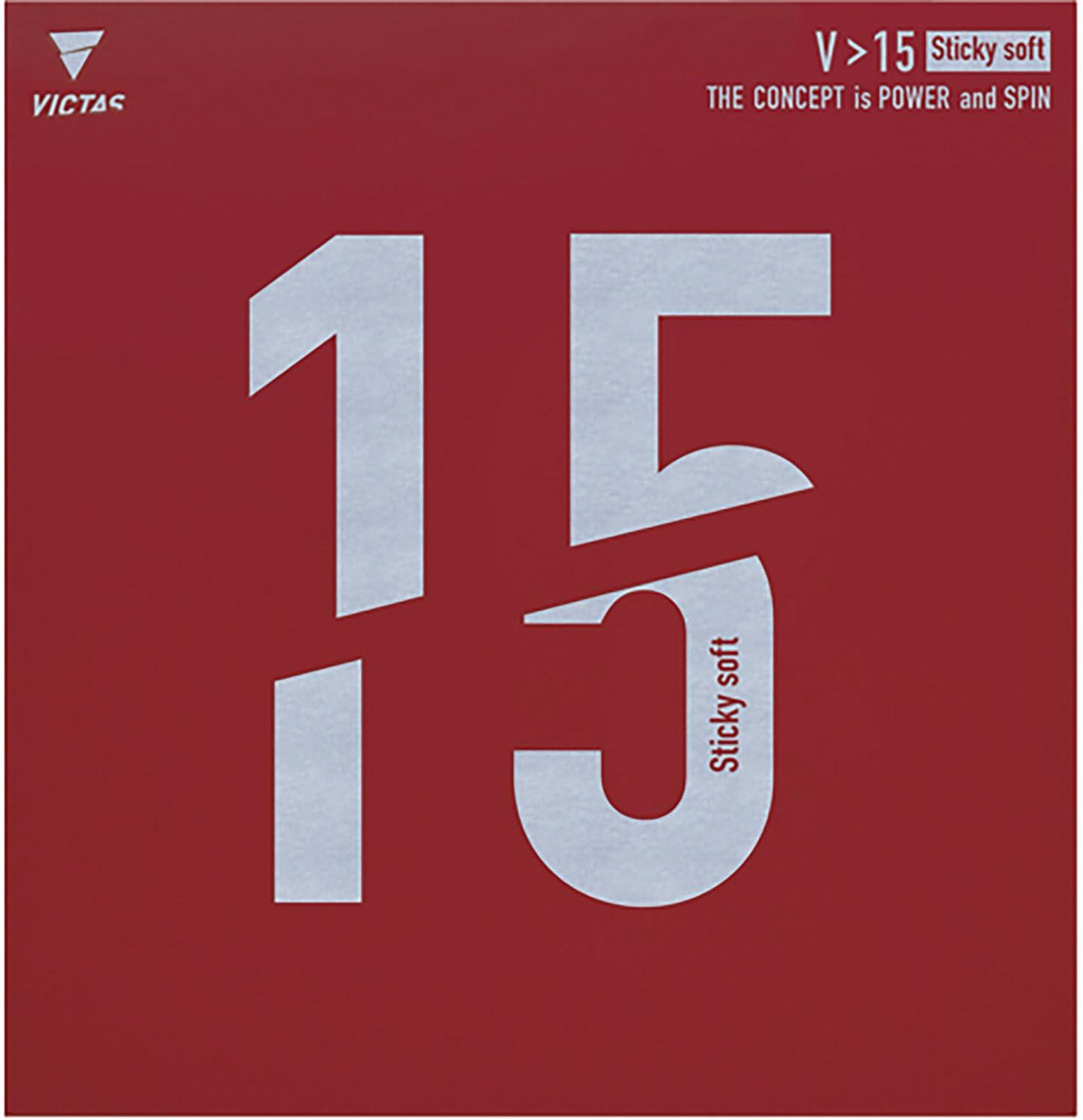 Victas Table Tennis Rubber V>15 Sticky Soft Low Adhesion High Energy Tension Black 2.0 200130
