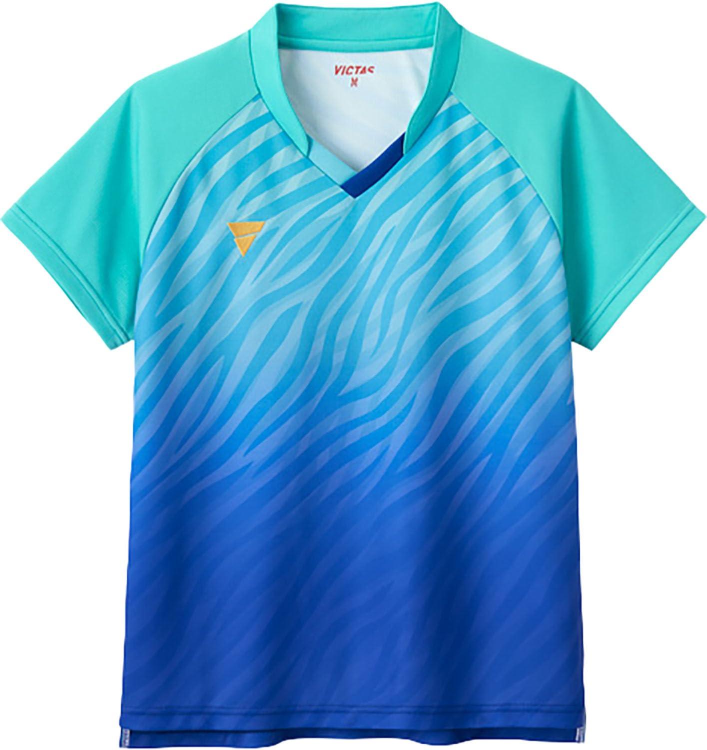 [VICTUS] Table Tennis Game Shirt V-LGS502 JTTA Official Sweat-Wicking Quick-Dry Women's Sizes 2XS–4XL Blue 3XL 512502