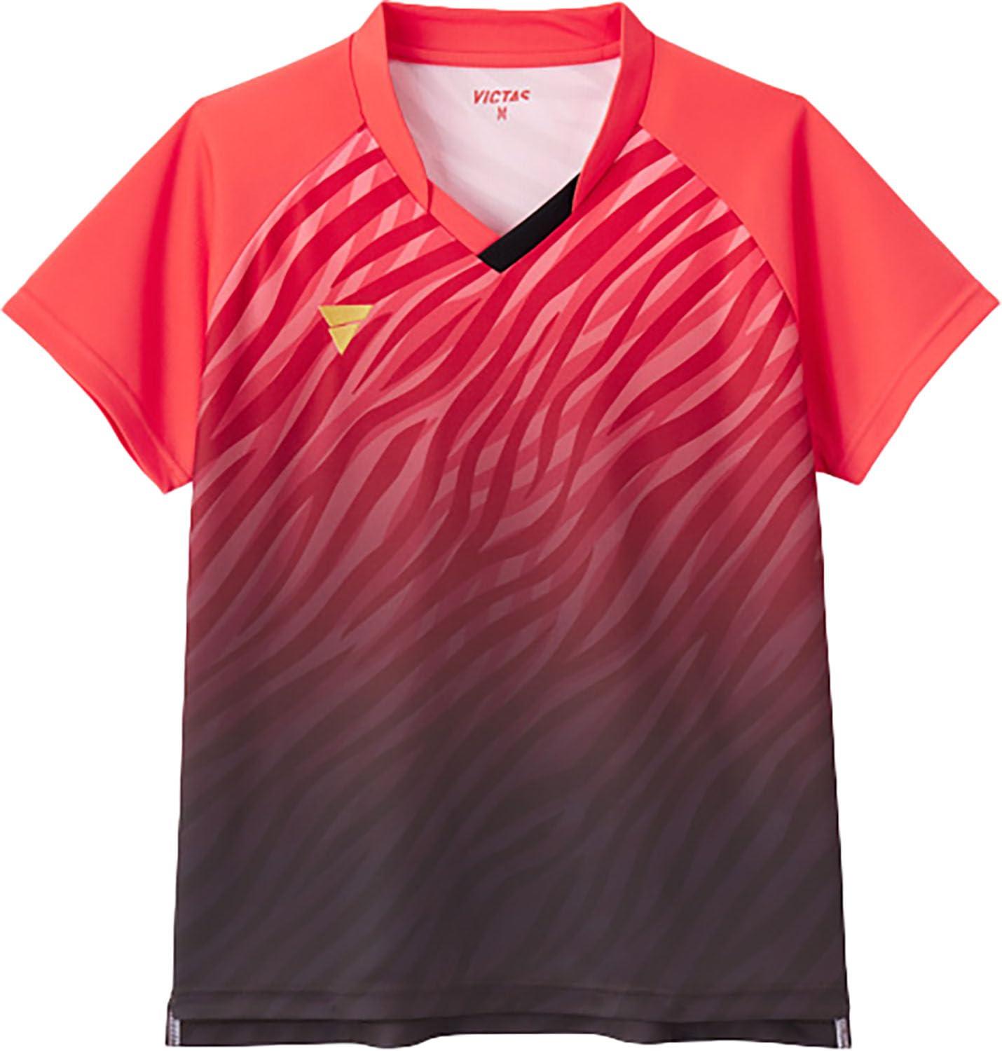 [VICTUS] Table Tennis Game Shirt V-LGS502 JTTA Official Sweat-Wicking Quick-Dry Women's Sizes 2XS–4XL Red M 512502