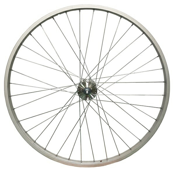 Aluminum rim front wheel hub dynamo 2-terminal coupler type 27x1 3/8