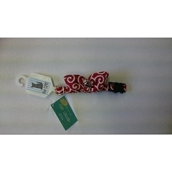 Kobe Workshop Collar Arabesque Cat Collar Red