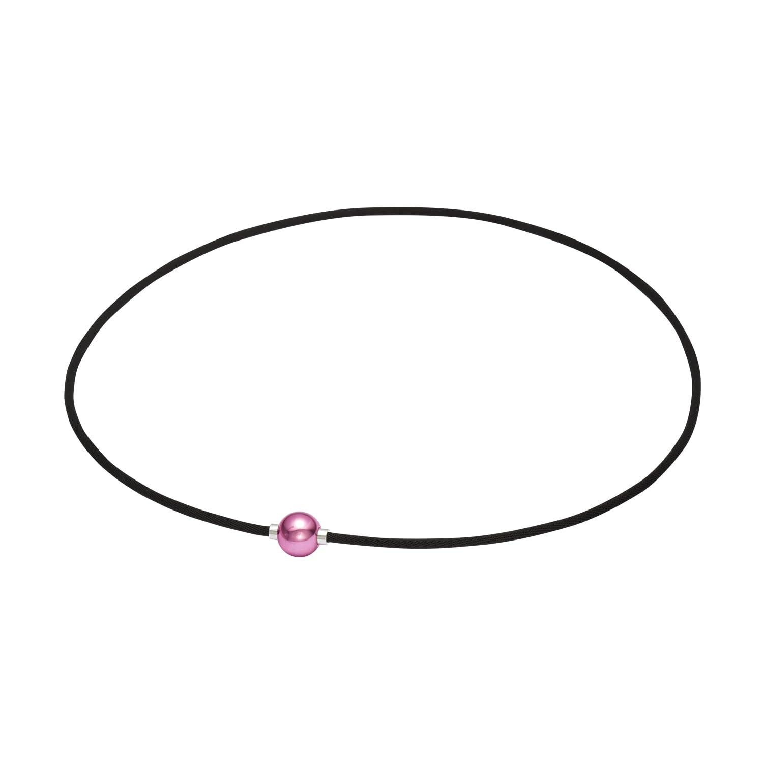 phiten RAKUWA Necklace EXTREME Mirror Ball (Light) Pink/Silver 45cm