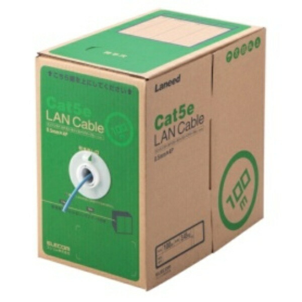 ELECOM LAN Cable 100m DIY RoHS Directive Compliant CAT5e Blue LD-CT2/BU100/RS