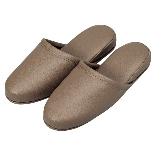 Antibacterial Leather-Look Slippers, 10 Pairs 36036