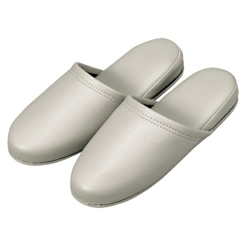Antibacterial Leather-Look Slippers, 10 Pairs 36053