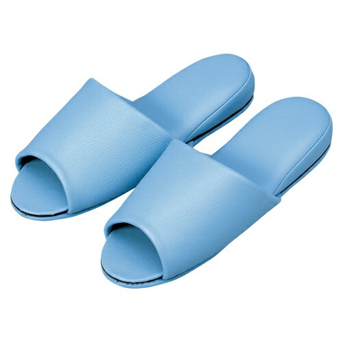 Antibacterial Leather-Look Slippers, 10-Pair Set, Open-Front Style 10 pairs 10835356