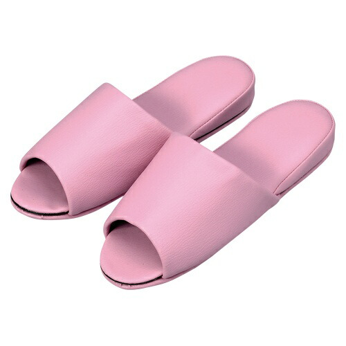 Antibacterial Leather-Look Slippers, 10-Pair Set, Open-Front Style 10 pairs 10835358