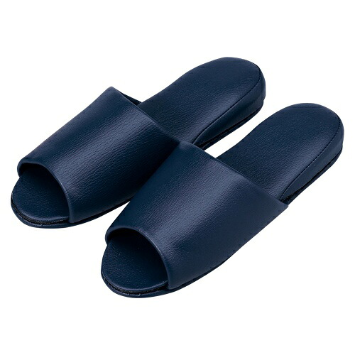 Antibacterial Leather-Look Slippers, 10-Pair Set, Open-Front Style 10 pairs 10835360