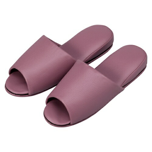Antibacterial Leather-Look Slippers, 10-Pair Set, Open-Front Style 10 pairs 10835511