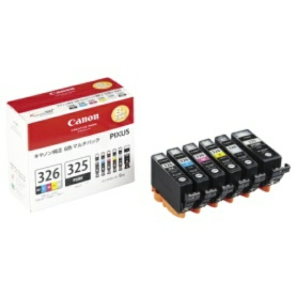 Canon Ink Tank BCI-326+325/6MP 6-Color Multi-Pack 4713B002 1 Box (6 Pieces: 1 Each Color)