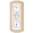 Empex Weather Station Thermometer & Hygrometer WeatherPal EX with Forecast Function Wall-Mounted Made in Japan Champagne Gold BW-5267 345x15.5x4.3cm