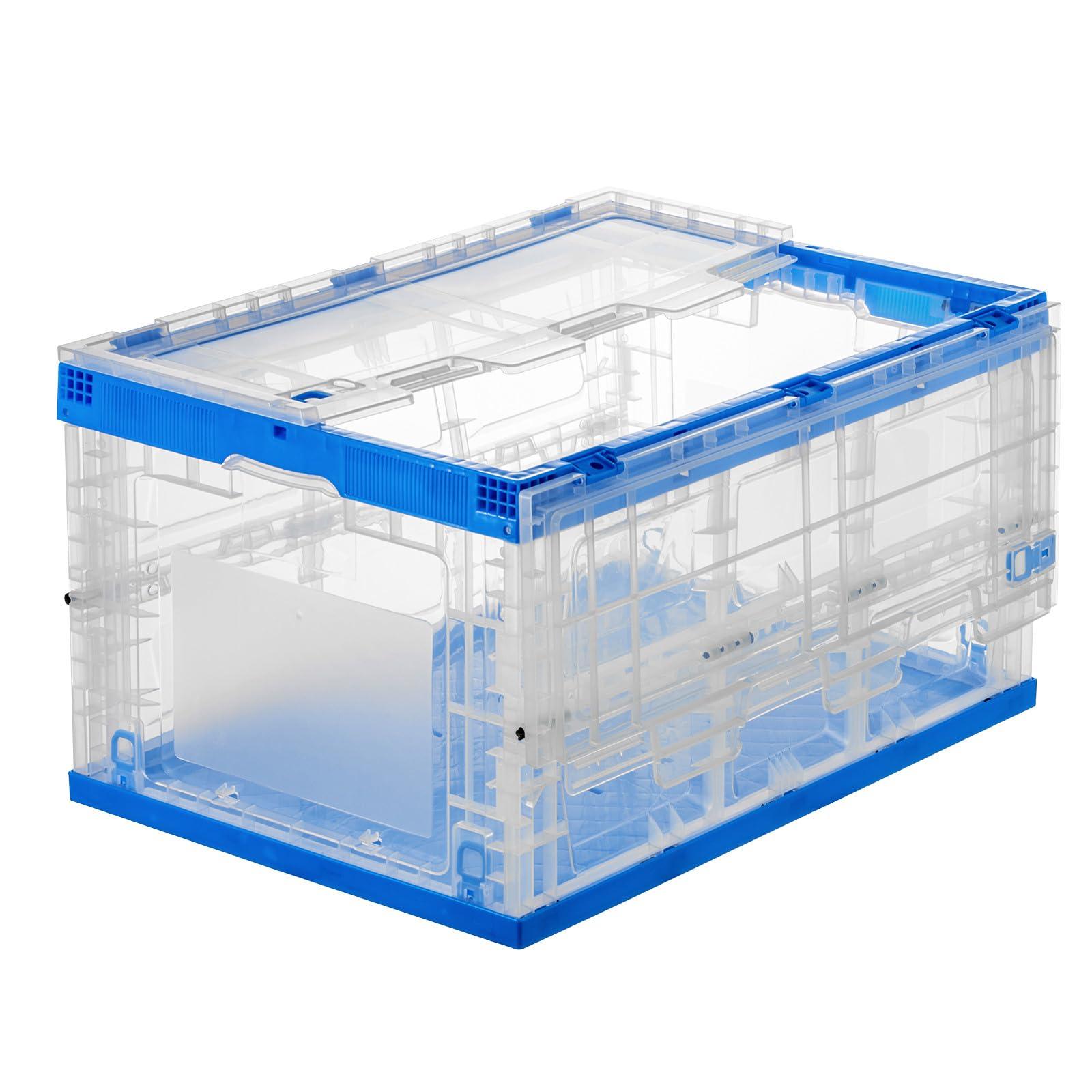 Sanwa Supply Folding Container 75 Liters with Lid Clear Color CNT-CV75CL