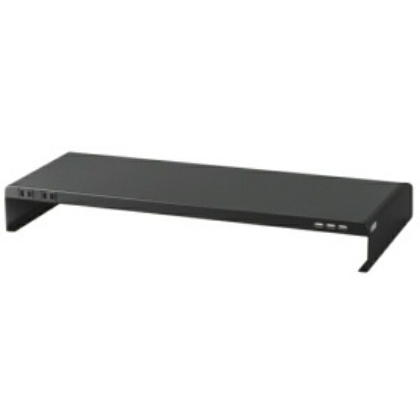 Sanwa Supply Power Strip + USB Port Desk Rack (W600×D200 Black) MR-LC202BKN
