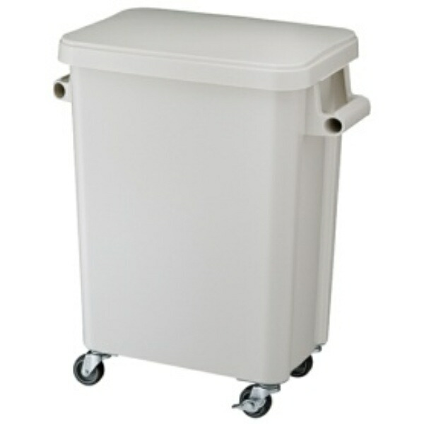 Squirrel Trash Can Commercial Kitchen Castor Pail Gray 45L with Drain Plug Made in Japan