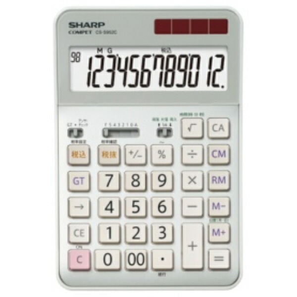 Sharp Business Calculator 12-digit Semi-desktop Type CS-S952C-X 1 unit