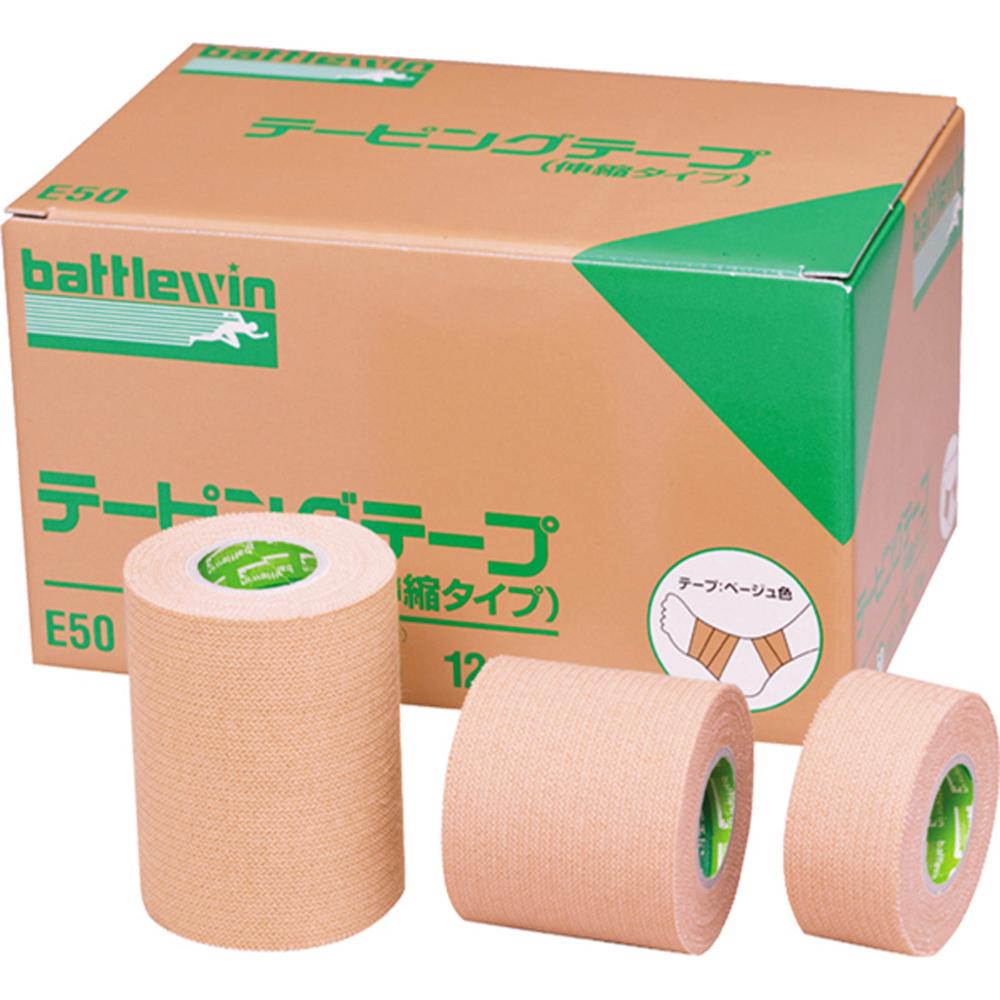 Nichiban Battlewin Elastic Taping Tape, 24 Rolls, 25mm x 4m (When Stretched), E25