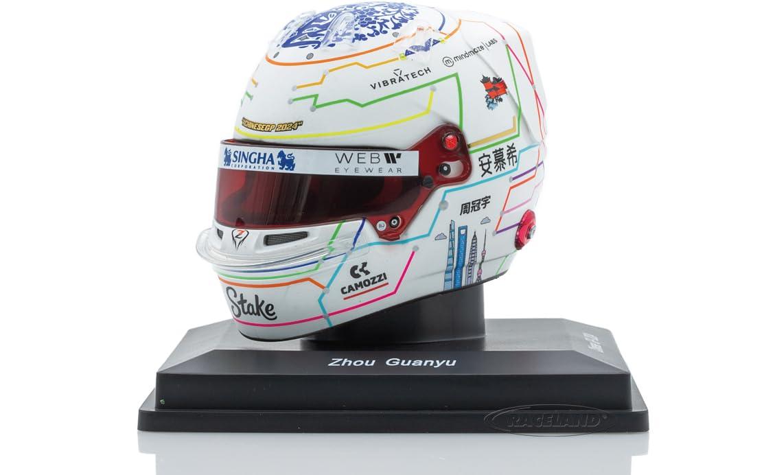 Kick Sauber Stake F1 Zhou Guanyu 2024 1/5 Scale Miniature Helmet, China Special Edition