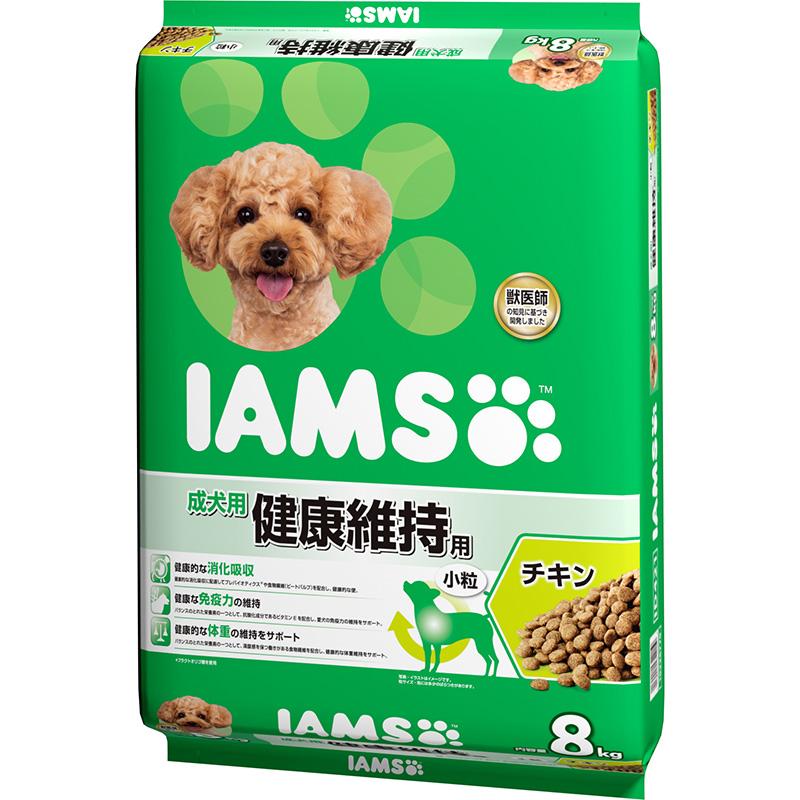 IAMS Dog Food for Dogs 1 Year and Older Maintenance Formula Small Bites Large Bag 8kg Chicken Complete and Balanced Nutrition Dog Food Dry Food Healthy Digestion and Absorption Immune Support Weight Management Developed with Veterinary Expertise IAMS