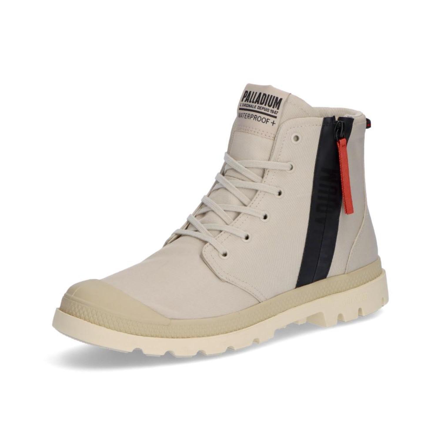[PALLADIUM] Waterproof Sneakers PAMPA HI SEEKER 2 LITE+ WP+ with Side Zip NATURAL GREY (096) 23.5 cm