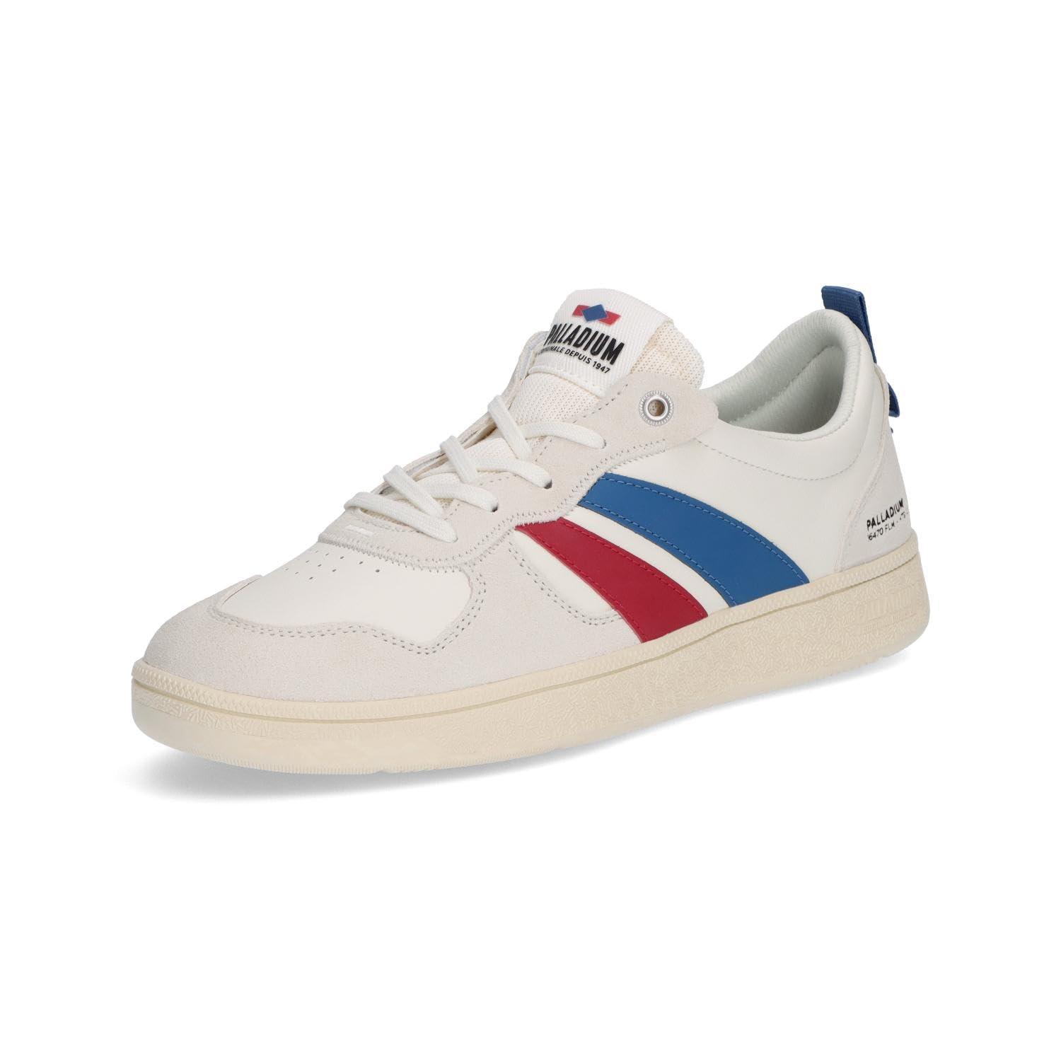 [PALLADIUM] Low-Cut Sneakers PALLACUP FLAME LTH WHITE/CHILI/BLUE (Size 160) 25.5 cm