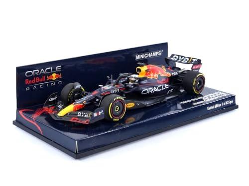 Mini Champs 1/43 Oracle Red Bull Racing RB18 2022 F1 Canadian Grand Prix Winner #1 M. Verstappen Ready-to-Display Model