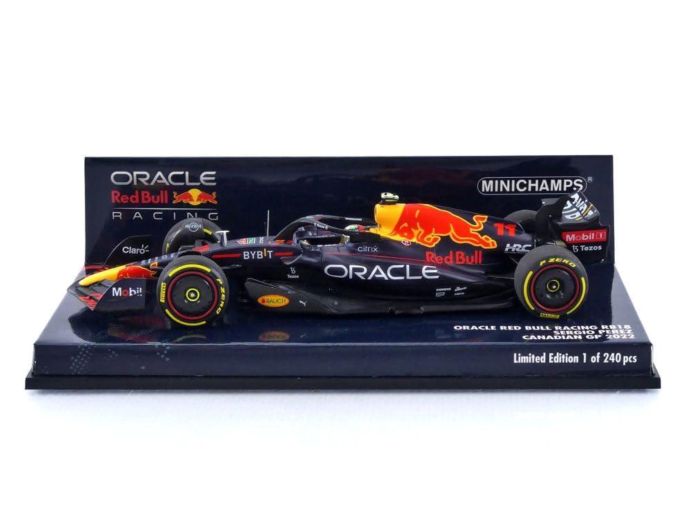 Mini Champs 1/43 Oracle Red Bull Racing RB18 2022 F1 Canadian Grand Prix #11 S. Perez Ready-to-Display Model