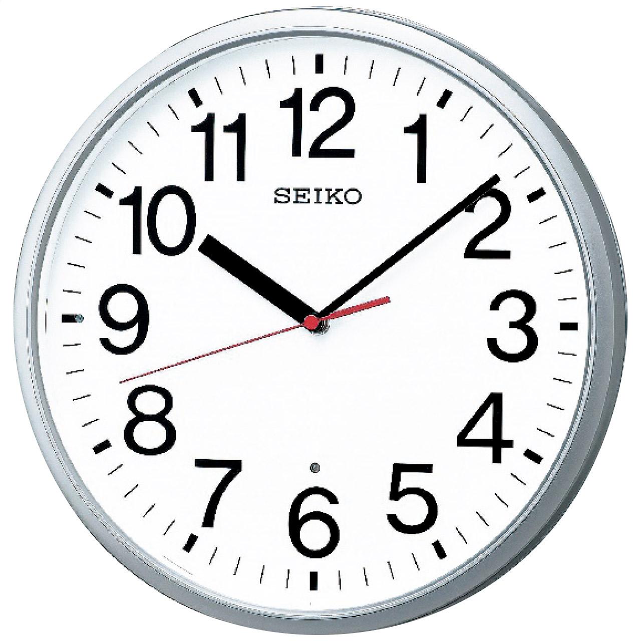 Seiko Clock Wall Clock Radio-Controlled Analog Silver Metallic KX230S