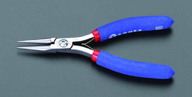 ESCO 140mm Precision Pliers (ESD/Round/Spring-loaded) EA537T-1