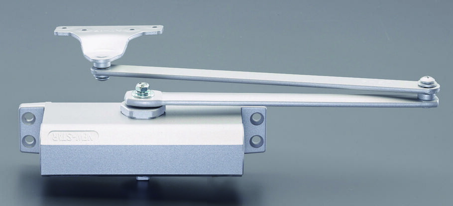 Door closer for doors weighing 45kg or less (Parallel type without stop/Silver)