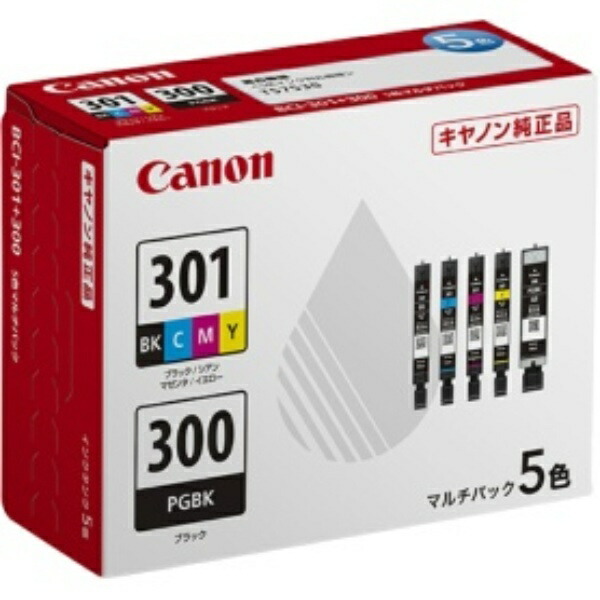 Canon Ink Tank BCI-301+300/5MP 5-Color Multi-Pack 5335C001 1 Box (5 Cartridges: 1 Each Color) 020-3199
