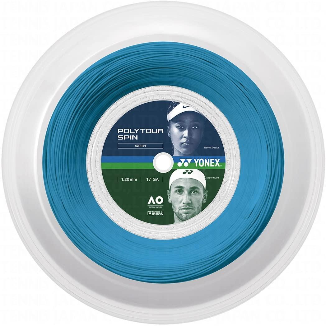 YONEX Hard Tennis String Poly Tour Spin 120 200m Cobalt Blue (060) 1.20mm PTS120R2