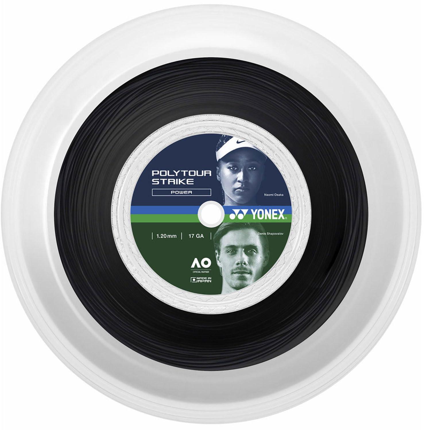 YONEX Hard Tennis String Poly Tour Strike 120 200m Cool Black (730) 1.20mm PTST120R2