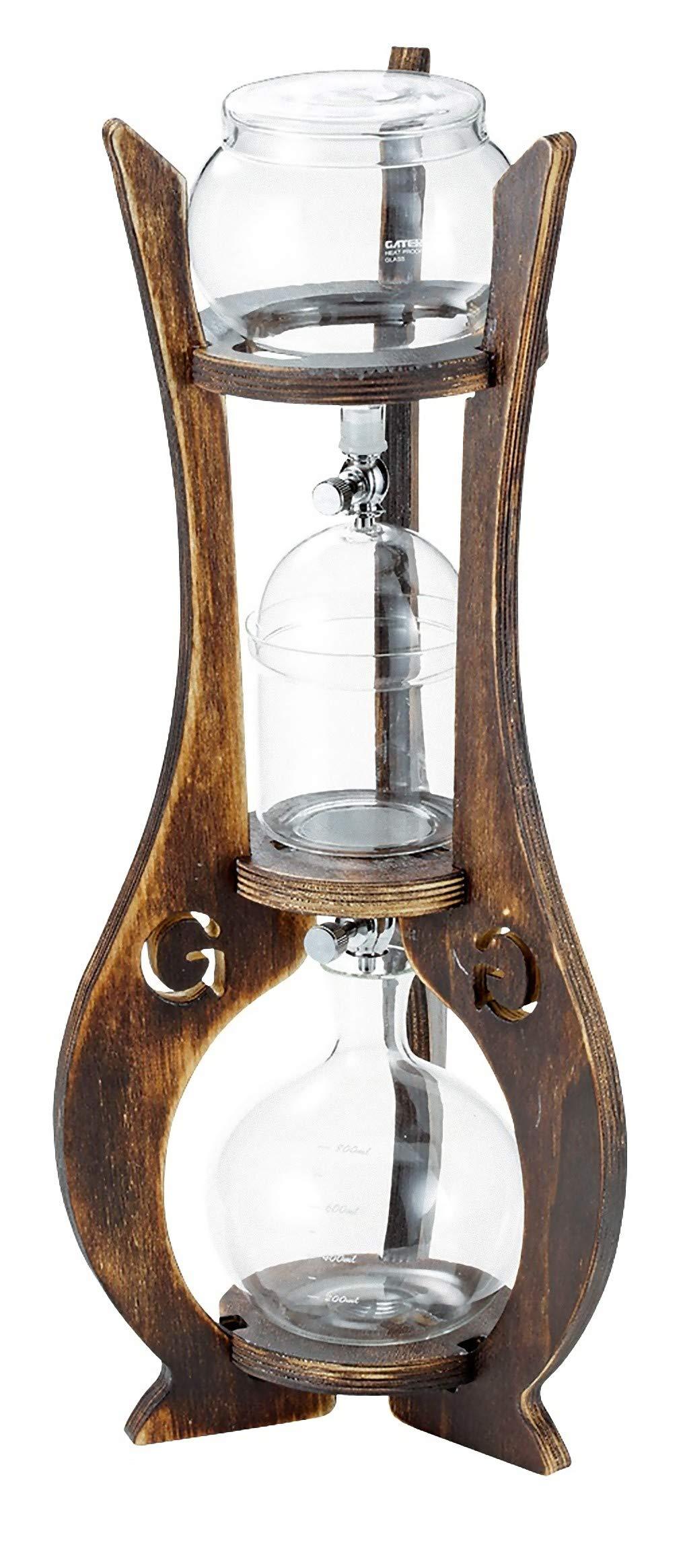 PEARL METAL Captain Stag Cold Brew Coffee Dripper with Wooden Stand (Approx. 2-4 Cups) UW-3520