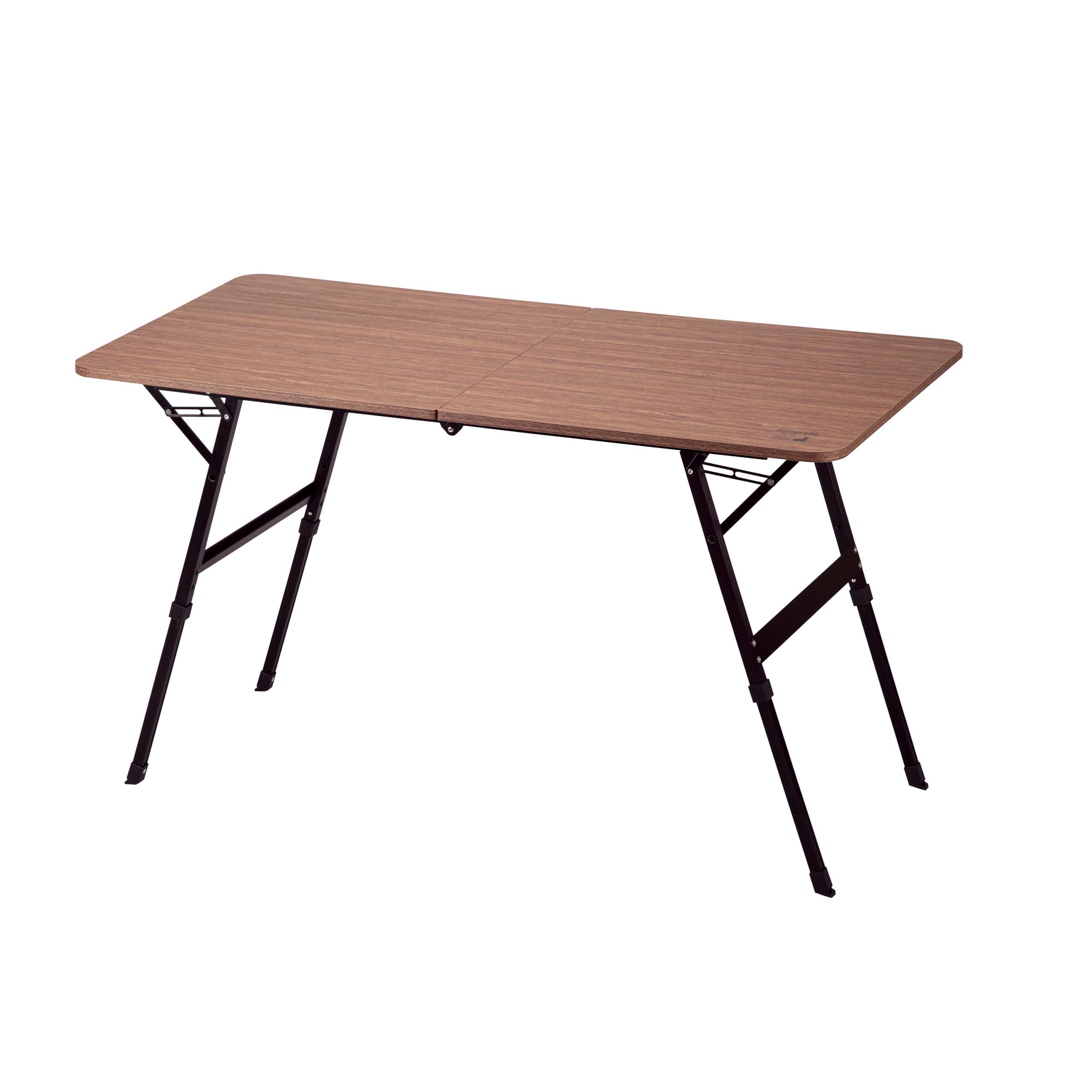 CAPTAIN STAG Outdoor Table Folding Table 120×60cm 3-Level Height Adjustment Handle Included Calvaro UC-602
