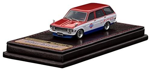 Ignition Model 1/64 Datsun Bluebird (510) Wagon Red/White/Blue Ready-to-Display Model