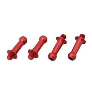 Duralumin φ4.3 Ball Joints (4 pcs) L=10mm × N=3mm Red