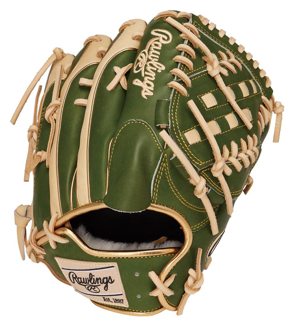 Rawlings Baseball Glove Softball Adult HOH PRO EXCEL Wizard #02 COLORS GR5HW2CA15MG ML Green/Camel [Pitcher's Glove] Size 11.75 *Right-handed (Worn on left hand)