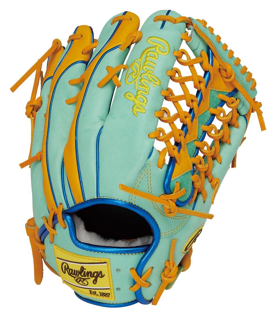 Rawlings Baseball Glove Softball Adult HOH PRO EXCEL Wizard #02 COLORS GR5HW2CB88MG Mint/Gold Tan [Outfielder] Size 12.5 ※Left-handed (Right-hand wear)