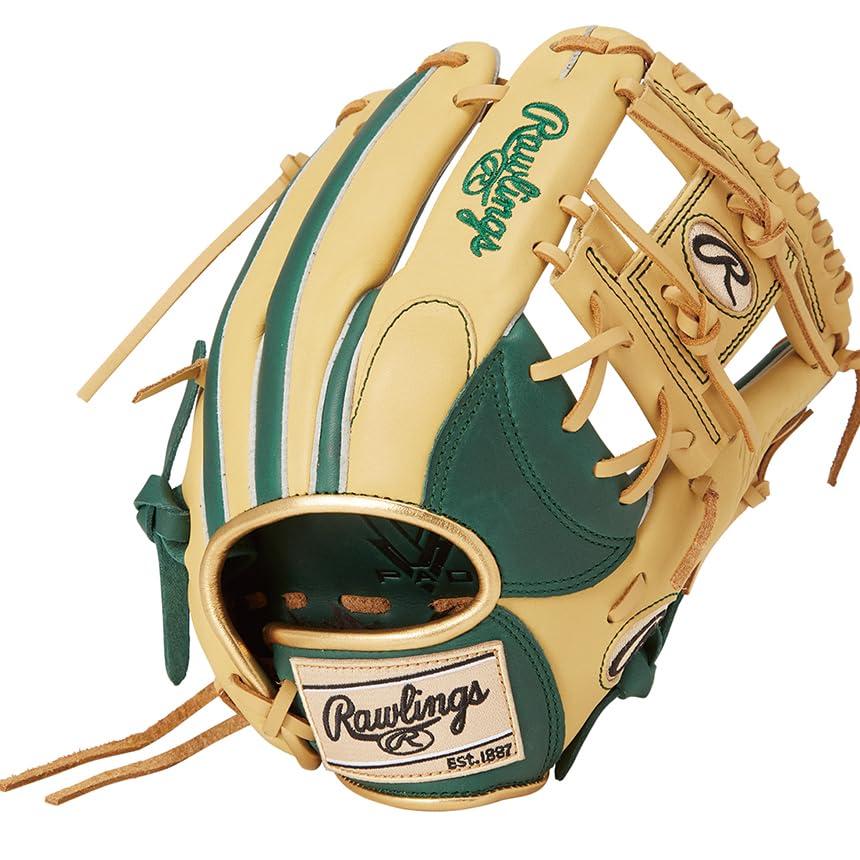 Rawlings Baseball Glove Softball JR. Kids Junior HYPER TECH COLOR SYNC GJ5HTCN6L Dark Green/Camel [All-Rounder] Size L *For right-handed throwers (worn on left hand)