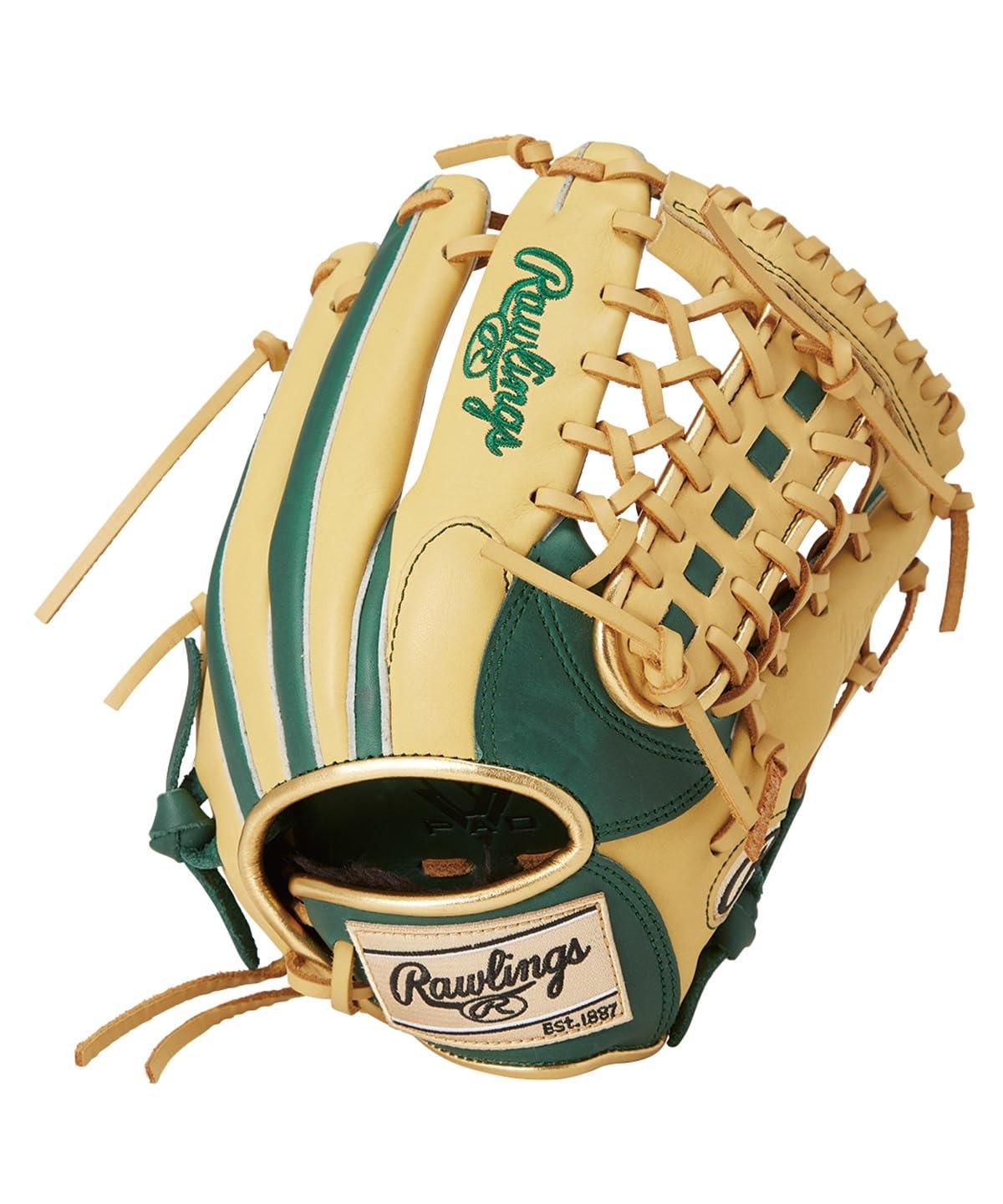 Rawlings Baseball Glove Softball JR. Kids Junior HYPER TECH COLOR SYNC GJ5HTCN8L Dark Green/Camel [All-Rounder] Size L *Right-handed (Worn on left hand)