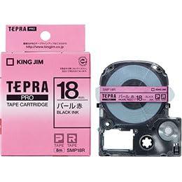 KING JIM Tepla PRO Pearl Color Tape 18mm Red KJ-SMP18RX5