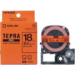 KING JIM Tepla PRO Tape Fluorescent Color 18mm Orange KJ-SK18DX5