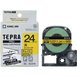 KING JIM Tepla PRO Tape - Cleanly Removable 24mm Yellow KJ-SC24YEX5