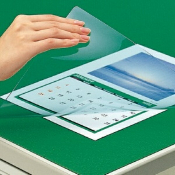 KOKUYO Desk Mat, Soft (PVC), Non-Transfer, with Underlay, 987×687 mm, Model No. MA-407G