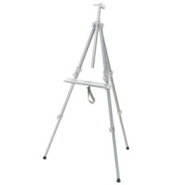 Reimei Fujii Easel Blackboard Whiteboard Foldable Aluminum LPT701S Silver